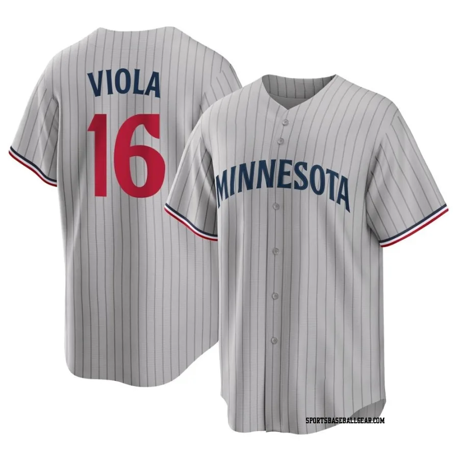 Frank Viola Men's Minnesota Twins Gray Replica Road Jersey