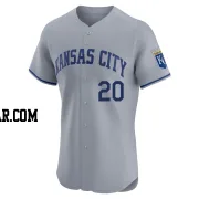 Frank White Men's Kansas City Royals Gray Elite Road Jersey