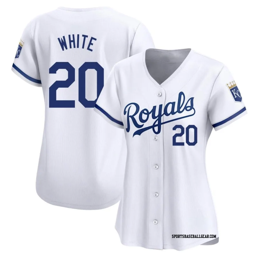 Frank White Women's Kansas City Royals White Limited Home Jersey