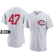 Frankie Montas Men's Cincinnati Reds White Authentic 2022 Field Of Dreams Jersey