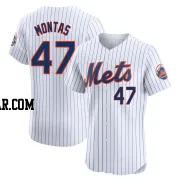 Frankie Montas Men's New York Mets White Elite Home Jersey