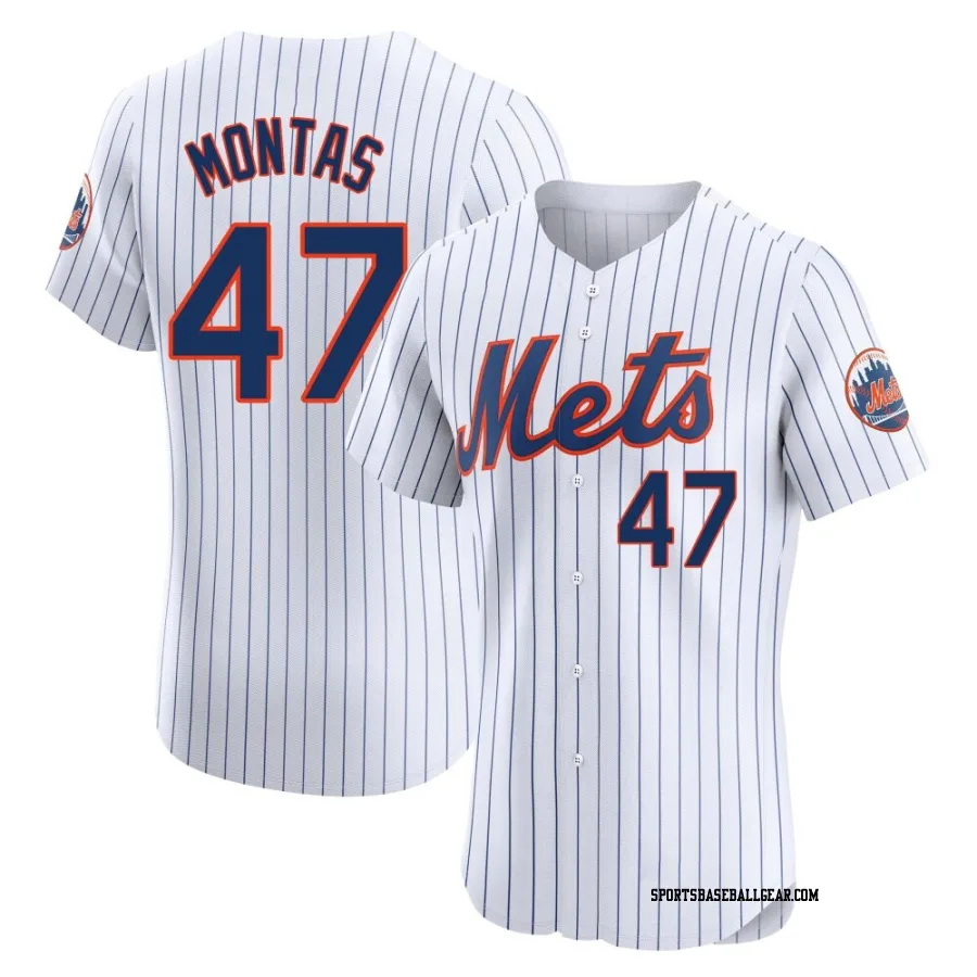 Frankie Montas Men's New York Mets White Elite Home Jersey