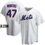 Frankie Montas Men's New York Mets White Replica Home Jersey