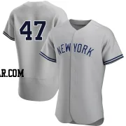 Frankie Montas Men's New York Yankees Gray Authentic Road Jersey