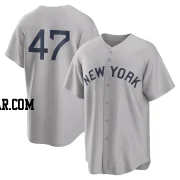 Frankie Montas Men's New York Yankees Gray Replica 2021 Field of Dreams Jersey