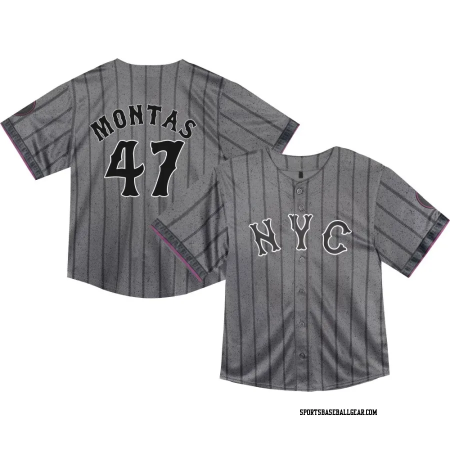 Frankie Montas Toddler New York Mets Limited Graphite 2024 City Connect Jersey