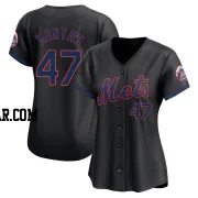 Frankie Montas Women's New York Mets Black Limited Alternate Jersey