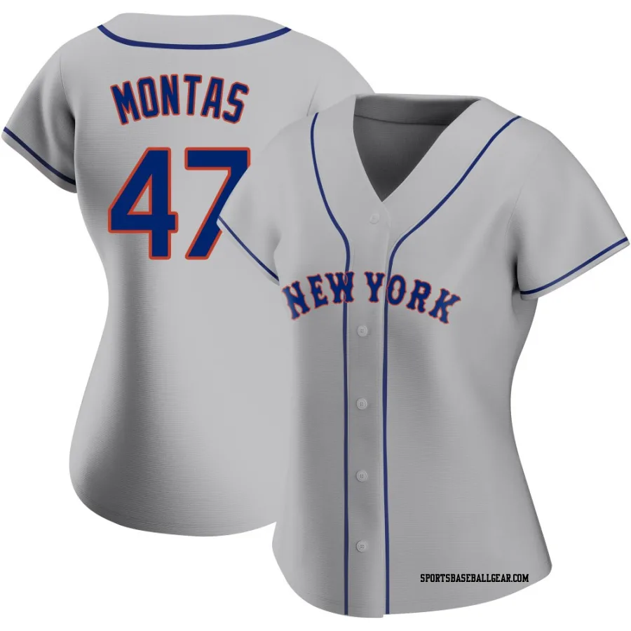 Frankie Montas Women's New York Mets Gray Replica Road Jersey