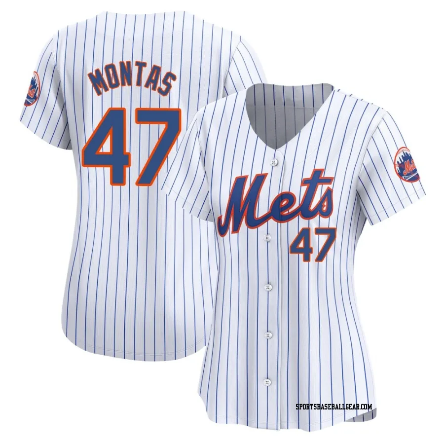 Frankie Montas Women's New York Mets White Limited Home Jersey