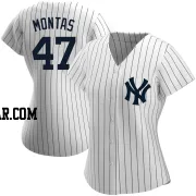 Frankie Montas Women's New York Yankees White Authentic Home Name Jersey