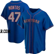 Frankie Montas Youth New York Mets Royal Replica Alternate Road Jersey