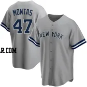 Frankie Montas Youth New York Yankees Gray Replica Road Name Jersey