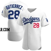 Franklin Gutierrez Men's Los Angeles Dodgers White Authentic Home Jersey