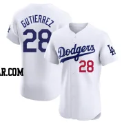 Franklin Gutierrez Men's Los Angeles Dodgers White Elite Home Jersey