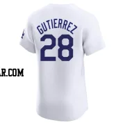 Franklin Gutierrez Men's Los Angeles Dodgers White Elite Home Jersey