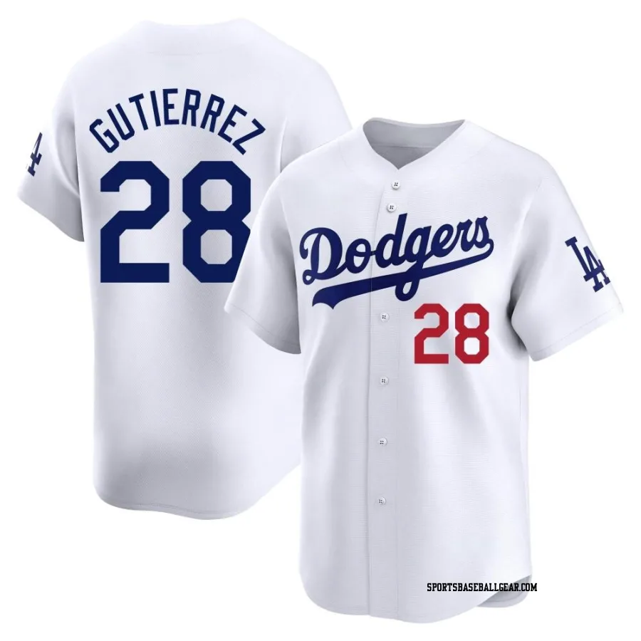 Franklin Gutierrez Men's Los Angeles Dodgers White Limited Home Jersey