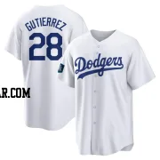 Franklin Gutierrez Men's Los Angeles Dodgers White Replica 2024 World Tour Seoul Series Home Jersey