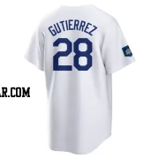 Franklin Gutierrez Men's Los Angeles Dodgers White Replica 2024 World Tour Seoul Series Home Jersey