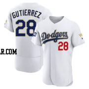 Franklin Gutierrez Men's Los Angeles Dodgers White/Gold Authentic 2021 Gold Program Player Jersey