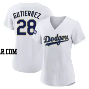 Franklin Gutierrez Women's Los Angeles Dodgers White/Gold Authentic 2021 Gold Program Player Jersey