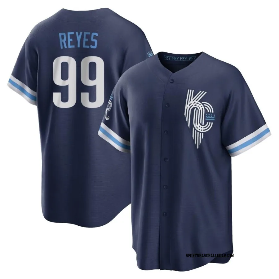 Franmil Reyes Youth Kansas City Royals Navy Replica 2022 City Connect Jersey