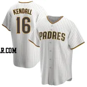 Fred Kendall Youth San Diego Padres White/Brown Replica Home Jersey