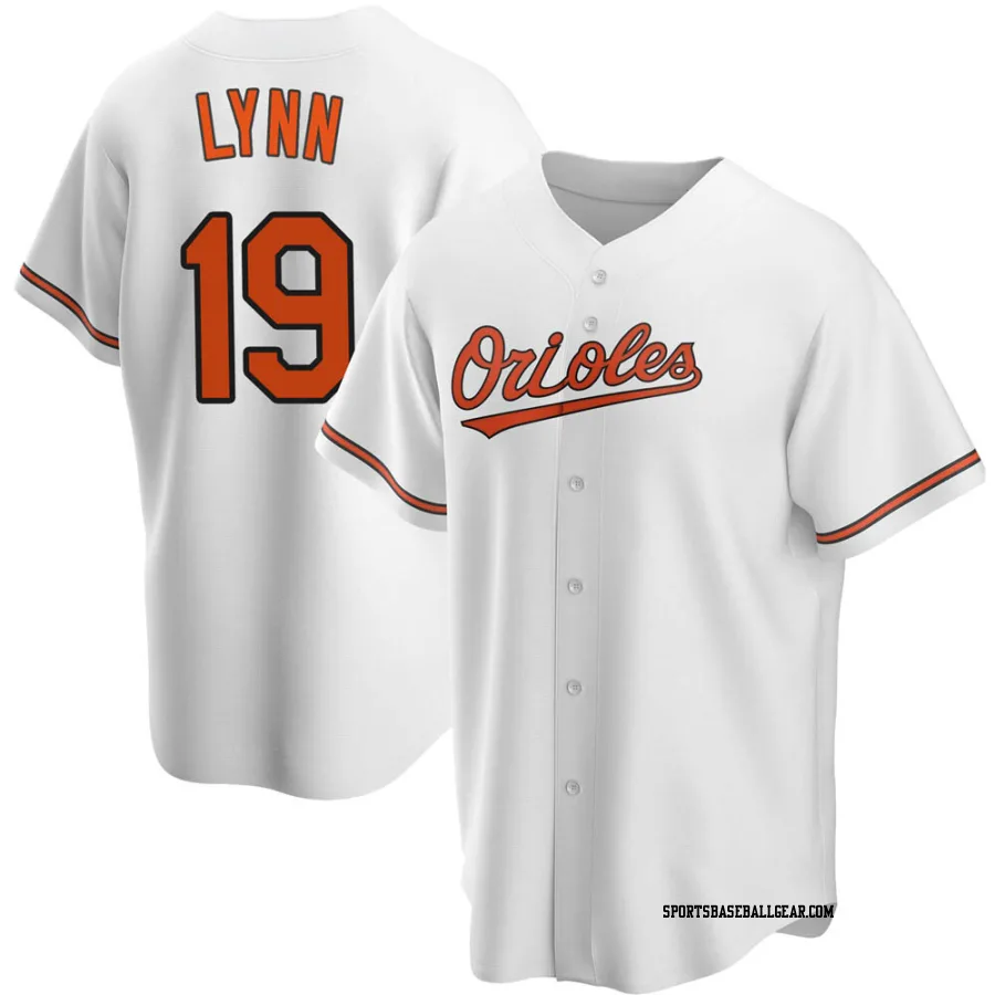 Fred Lynn Men's Baltimore Orioles White Replica Home Jersey