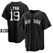 Fred Lynn Men's Boston Red Sox Black/White Replica Jersey