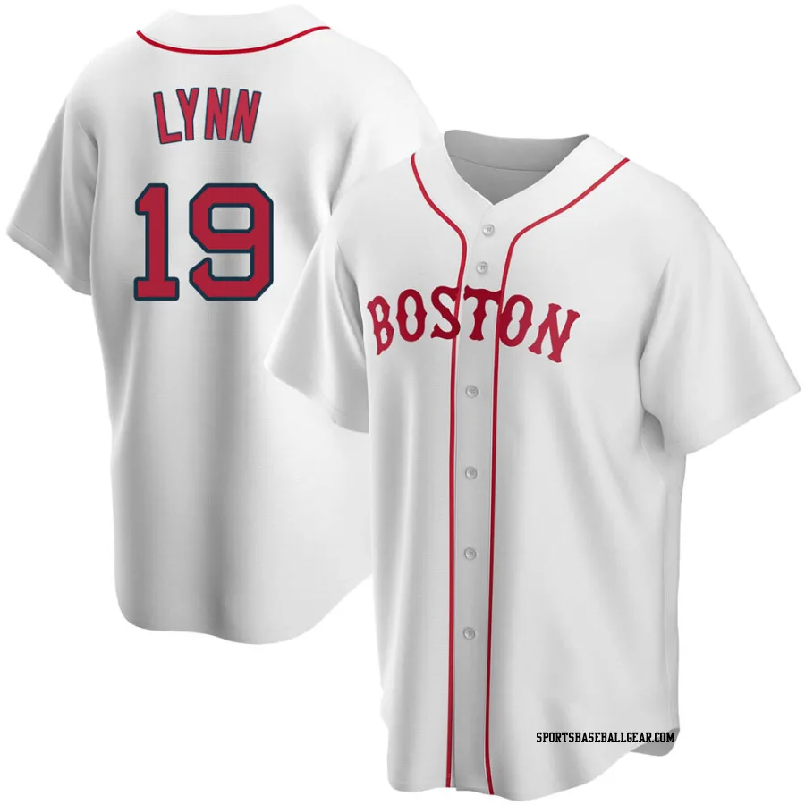 Fred Lynn Men's Boston Red Sox White Replica Alternate Jersey