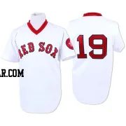 Fred Lynn Men's Boston Red Sox White Replica Throwback Jersey