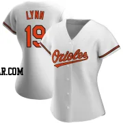 Fred Lynn Women's Baltimore Orioles White Authentic Home Jersey