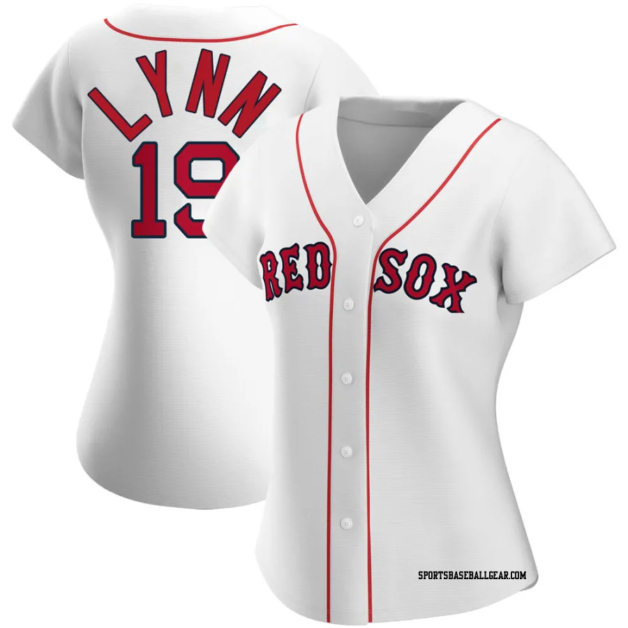 Fred Lynn Women's Boston Red Sox White Authentic Home Jersey