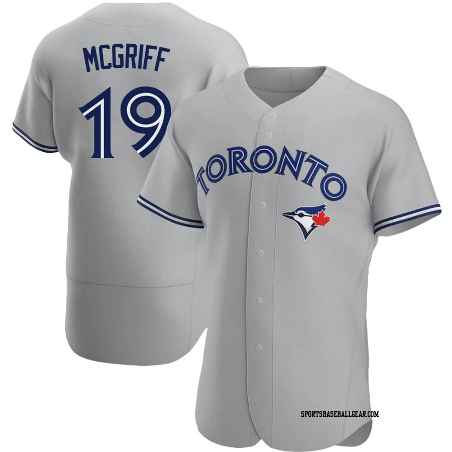 Fred Mcgriff Men's Toronto Blue Jays Gray Authentic Road Jersey