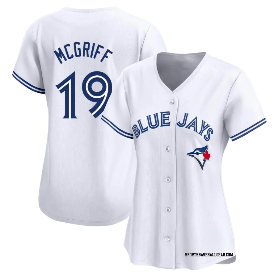 Fred Mcgriff Women's Toronto Blue Jays White Limited Home Jersey