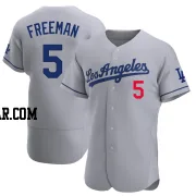 Freddie Freeman Men's Los Angeles Dodgers Gray Authentic Away Jersey