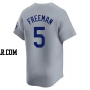 Freddie Freeman Men's Los Angeles Dodgers Gray Limited Away Jersey