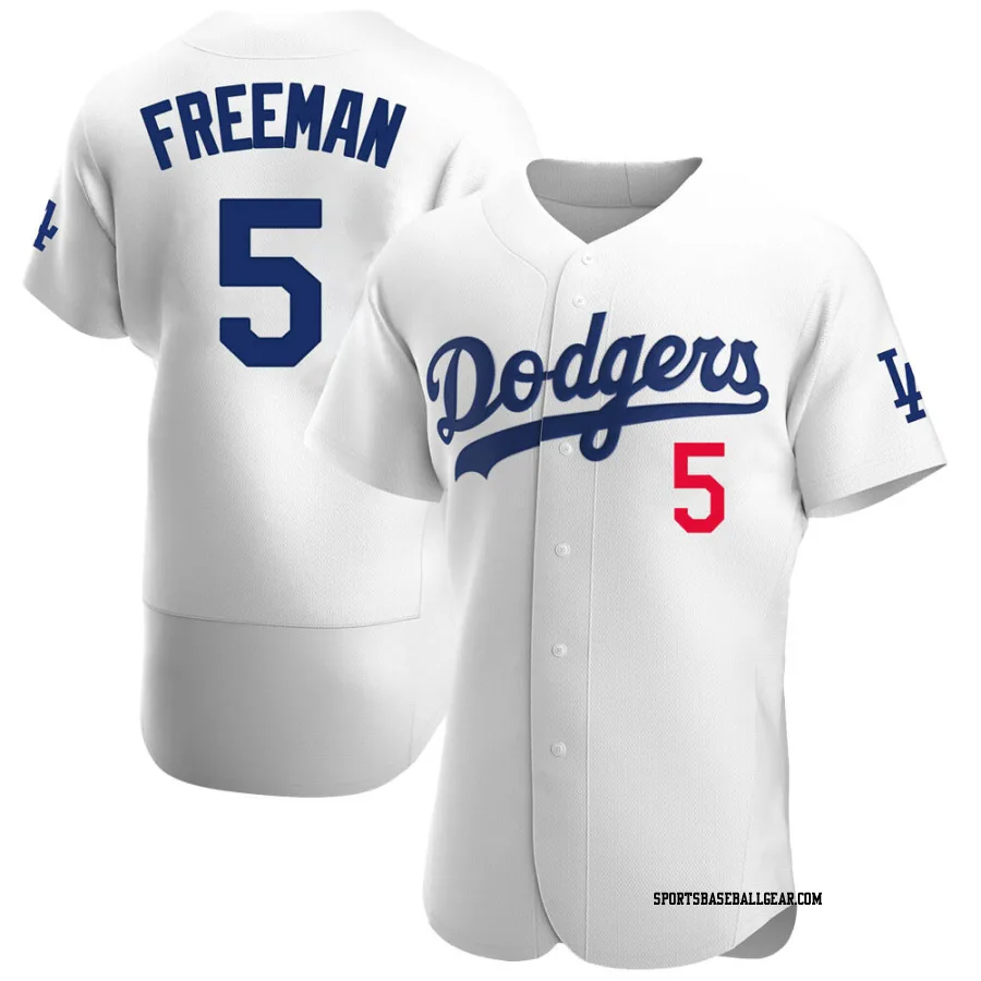 Freddie Freeman Men's Los Angeles Dodgers White Authentic Home Jersey