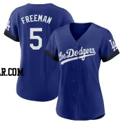 Freddie Freeman Women's Los Angeles Dodgers Royal Authentic 2021 City Connect Jersey