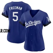 Freddie Freeman Women's Los Angeles Dodgers Royal Replica 2021 City Connect Jersey