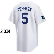 Freddie Freeman Youth Los Angeles Dodgers White Replica 2024 World Tour Seoul Series Home Jersey