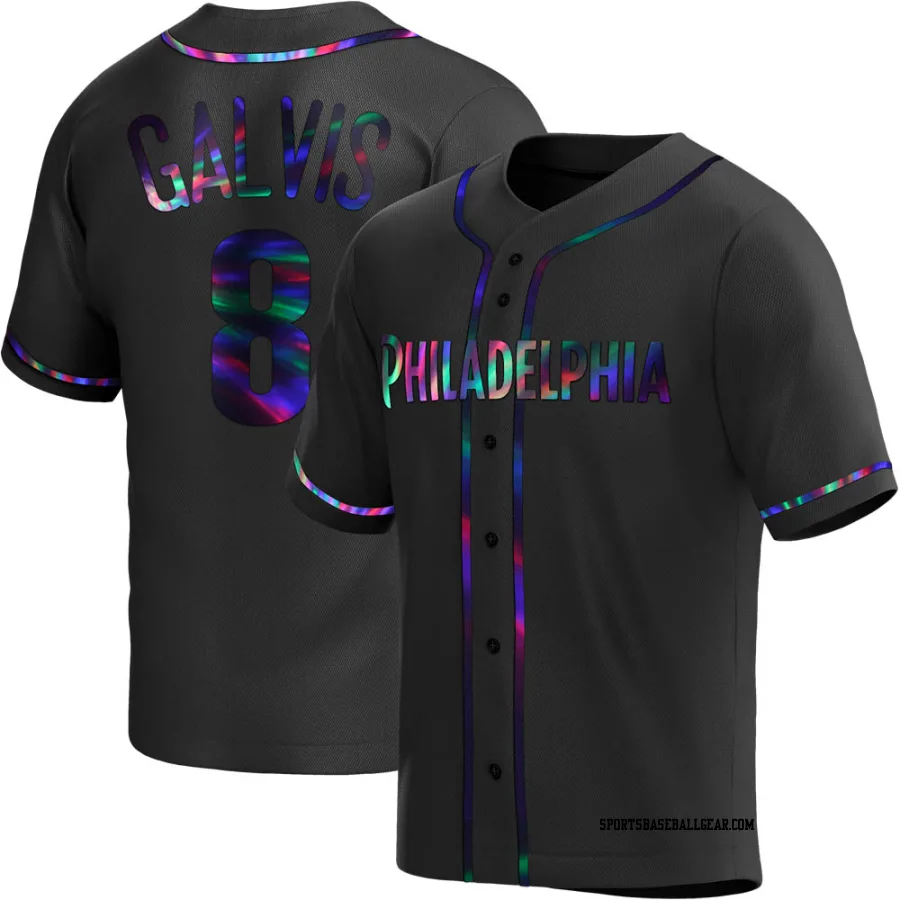 Freddy Galvis Men's Philadelphia Phillies Black Holographic Replica Alternate Jersey