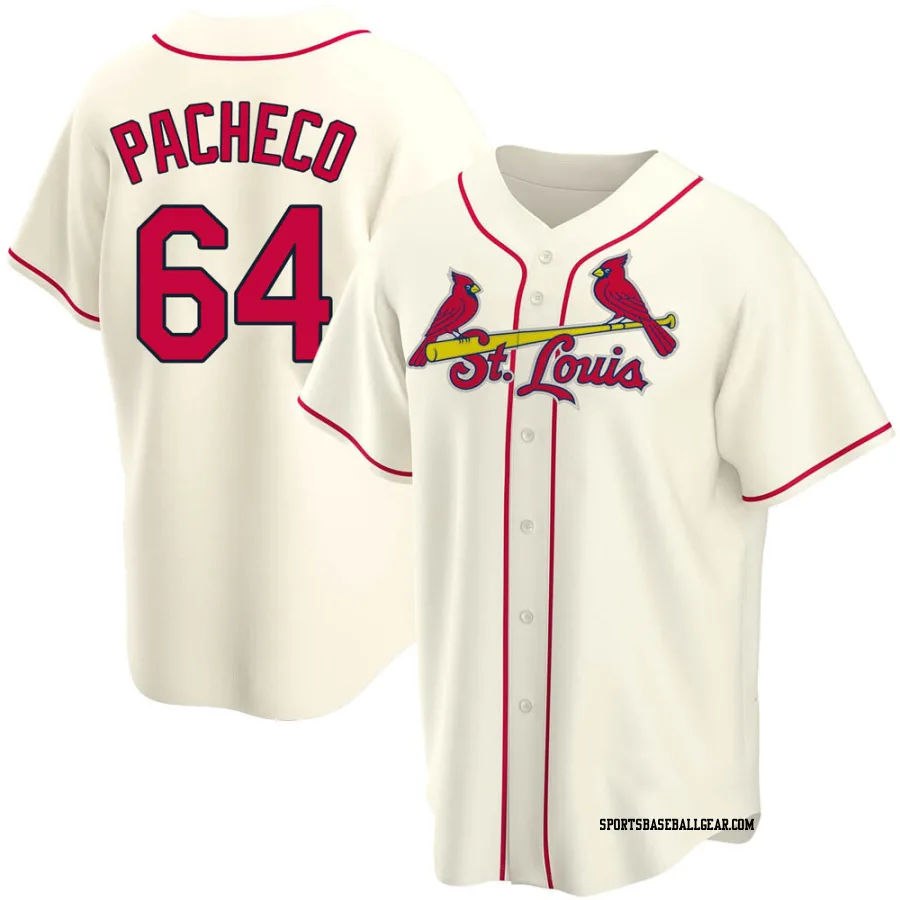 Freddy Pacheco Men's St. Louis Cardinals Cream Replica Alternate Jersey