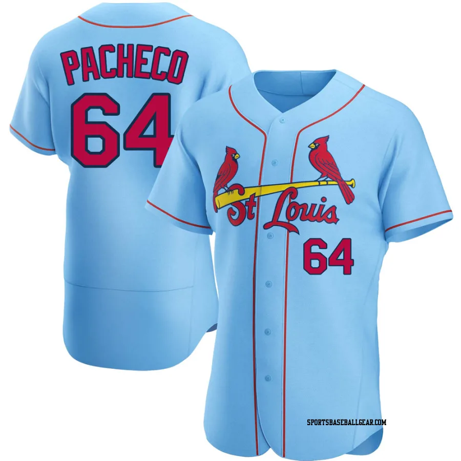 Freddy Pacheco Men's St. Louis Cardinals Light Blue Authentic Alternate Jersey