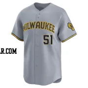 Freddy Peralta Men's Milwaukee Brewers Gray Limited Away Jersey