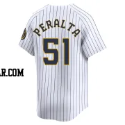 Freddy Peralta Men's Milwaukee Brewers White Limited Alternate Jersey