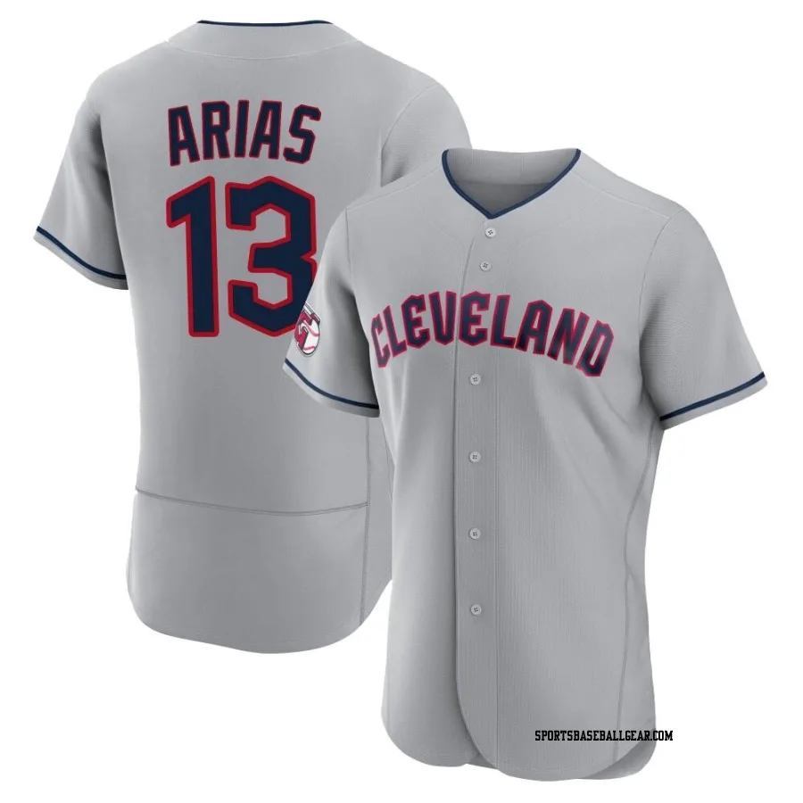 Gabriel Arias Men's Cleveland Guardians Gray Authentic Road Jersey