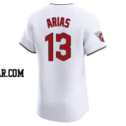 Gabriel Arias Men's Cleveland Guardians White Elite Home Jersey