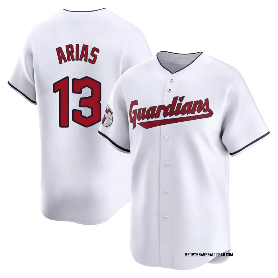 Gabriel Arias Men's Cleveland Guardians White Limited Home Jersey