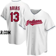 Gabriel Arias Men's Cleveland Guardians White Replica Home Jersey