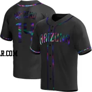 Gabriel Moreno Men's Arizona Diamondbacks Black Holographic Replica Alternate Jersey